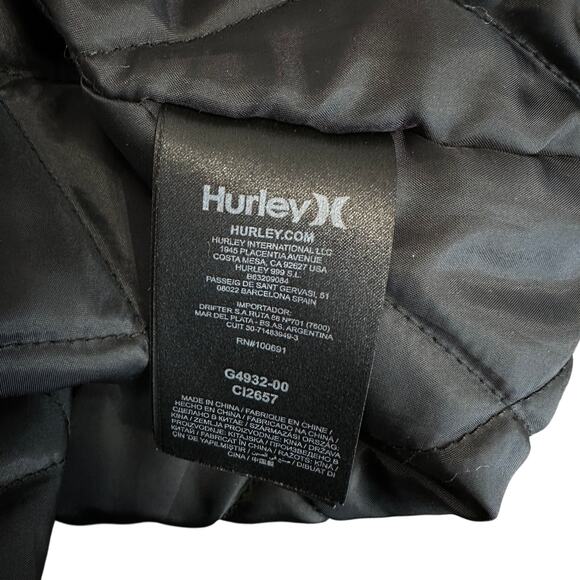 Hurley Slammer Jacket Men S Green #G4932-00 Hooded Long Sleeve Button-Up Winter - Picture 8 of 12